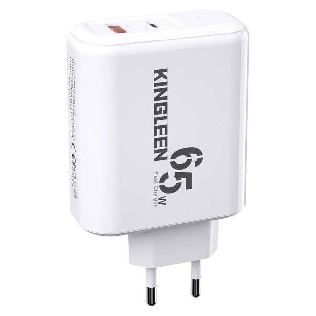 Kingleen E65 USB-C + USB-A 65W ChargerKingleen E65 USB-C + USB-A 65W Charger