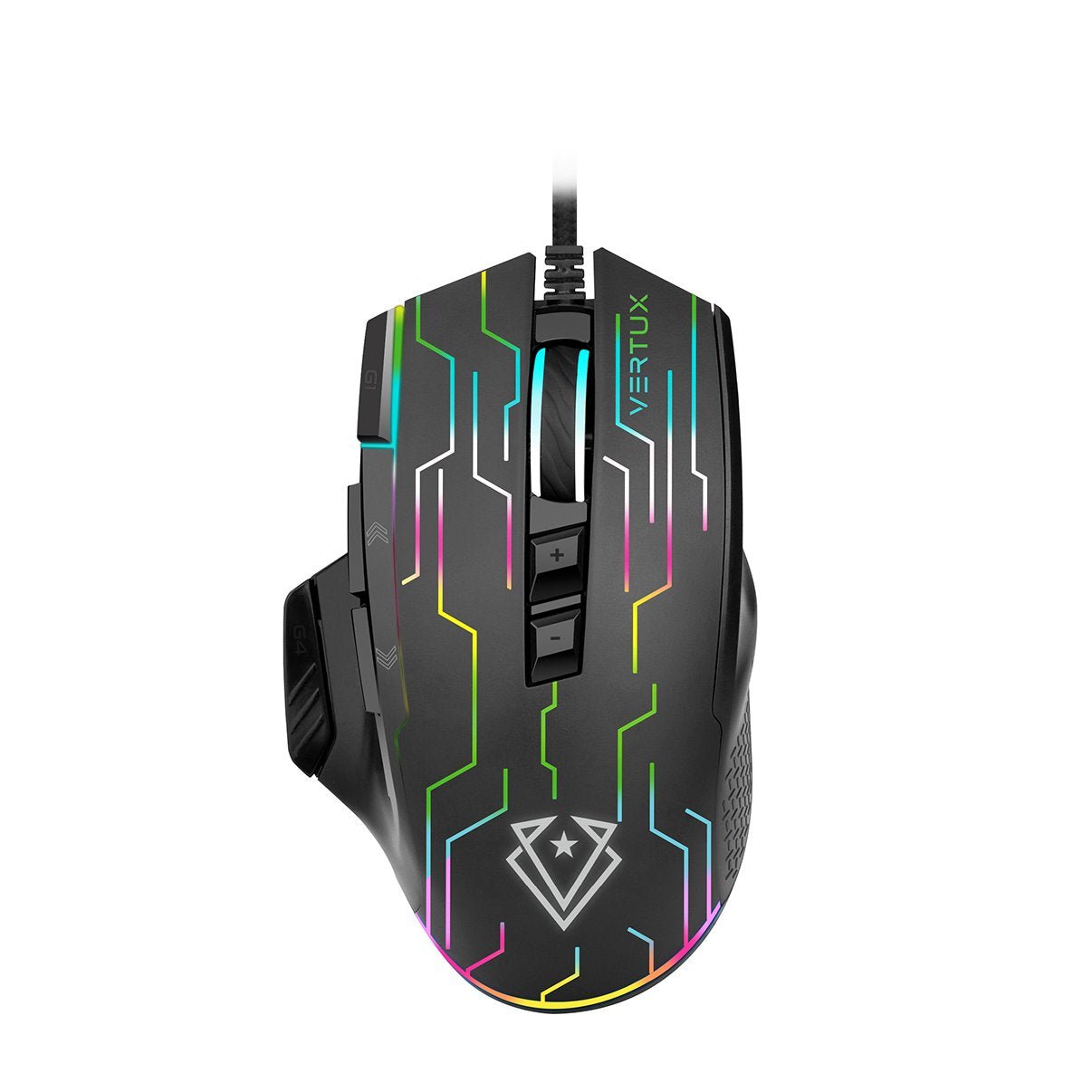 VERTUX Kryptonite Wired Gaming Mouse - 10000 DPI - Black