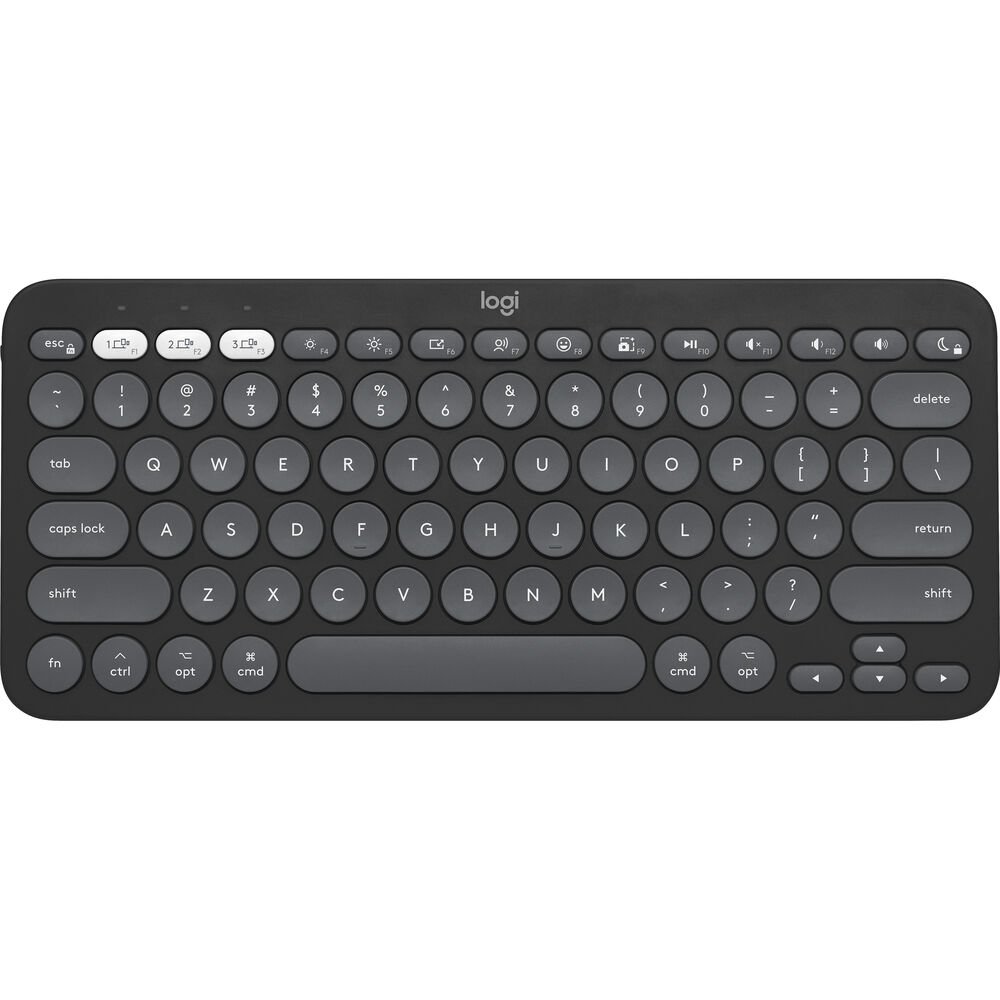 Logitech Pebble Keys 2 K380S Wireless Keyboard (Tonal Graphite) / ( En / Ar )
