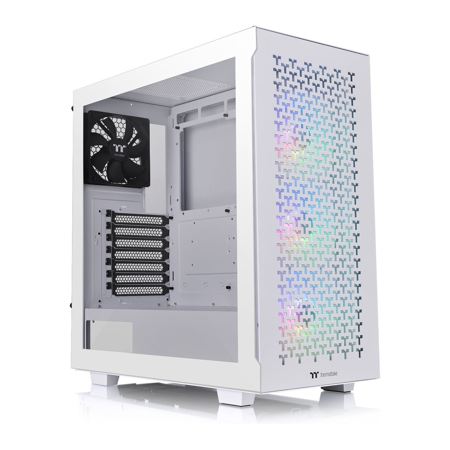 Thermaltake V350 TG ARGB Air Mid Tower Chassis (3x 120mm ARGB + 120mm standard Fan) - White