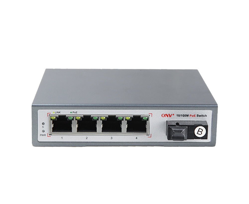ONV 10/100M 5-port PoE Fiber Switch