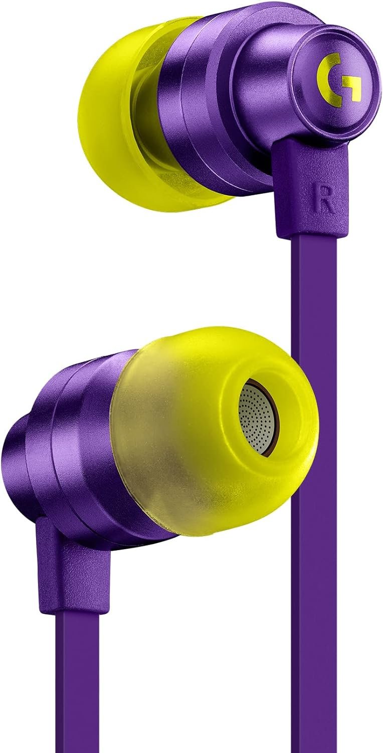 Logitech G333 Gaming Earphones With Mic And Dual Drivers - Purple