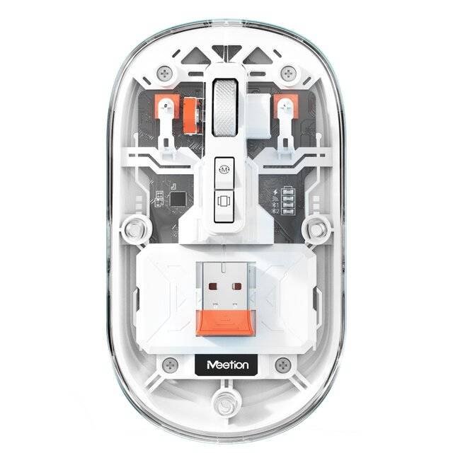 Meetion BTM005 Wireless [2.4G+BT] Mouse (White)Meetion BTM005 Wireless [2.4G+BT] Mouse (White)