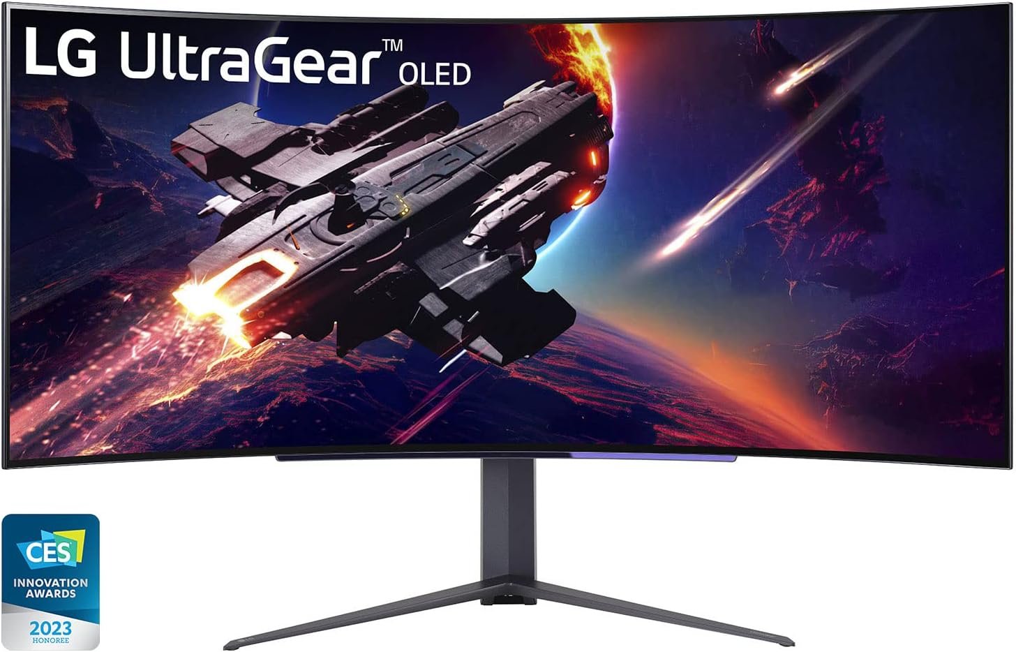 LG 45GR95QE-B 45'' Ultragear™ OLED Curved Gaming Monitor WQHD with 240Hz Refresh Rate 0.03ms Response Time