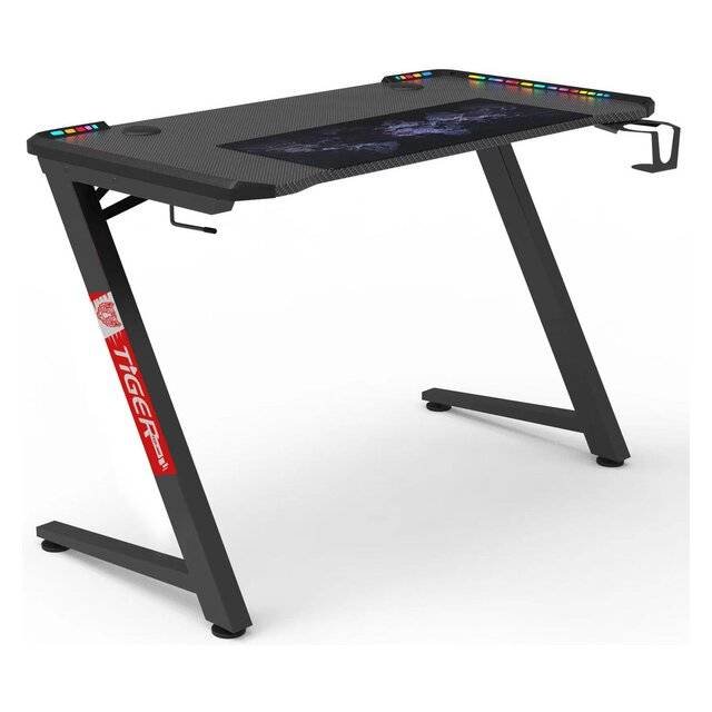 Tiger TGD-100 120x60cm Gaming Desk (Black)Tiger TGD-100 120x60cm Gaming Desk (Black)