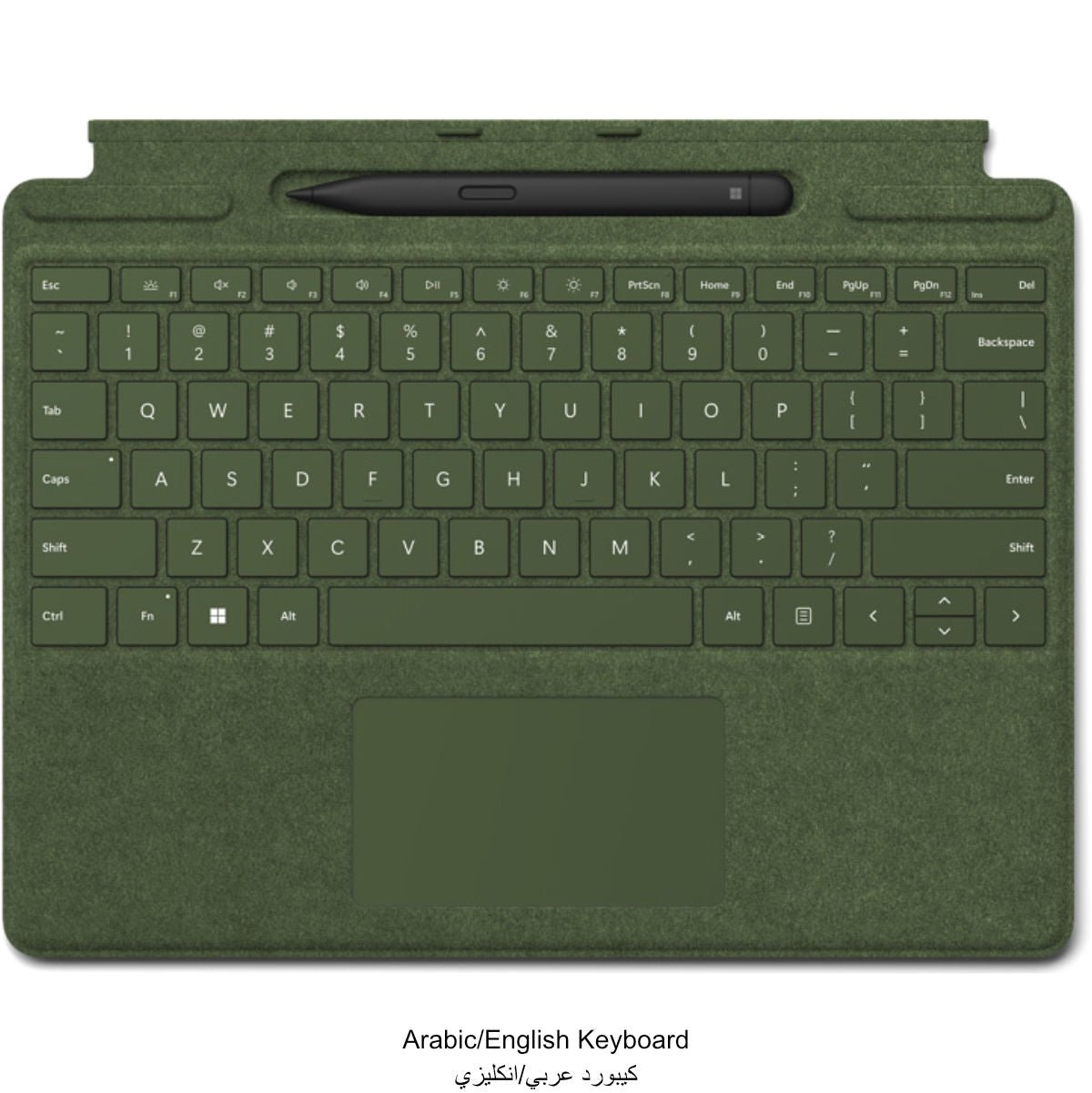 Microsoft Surface Pro X Signature Keyboard with Slim Pen 2 Bundle - Arabic - Forest