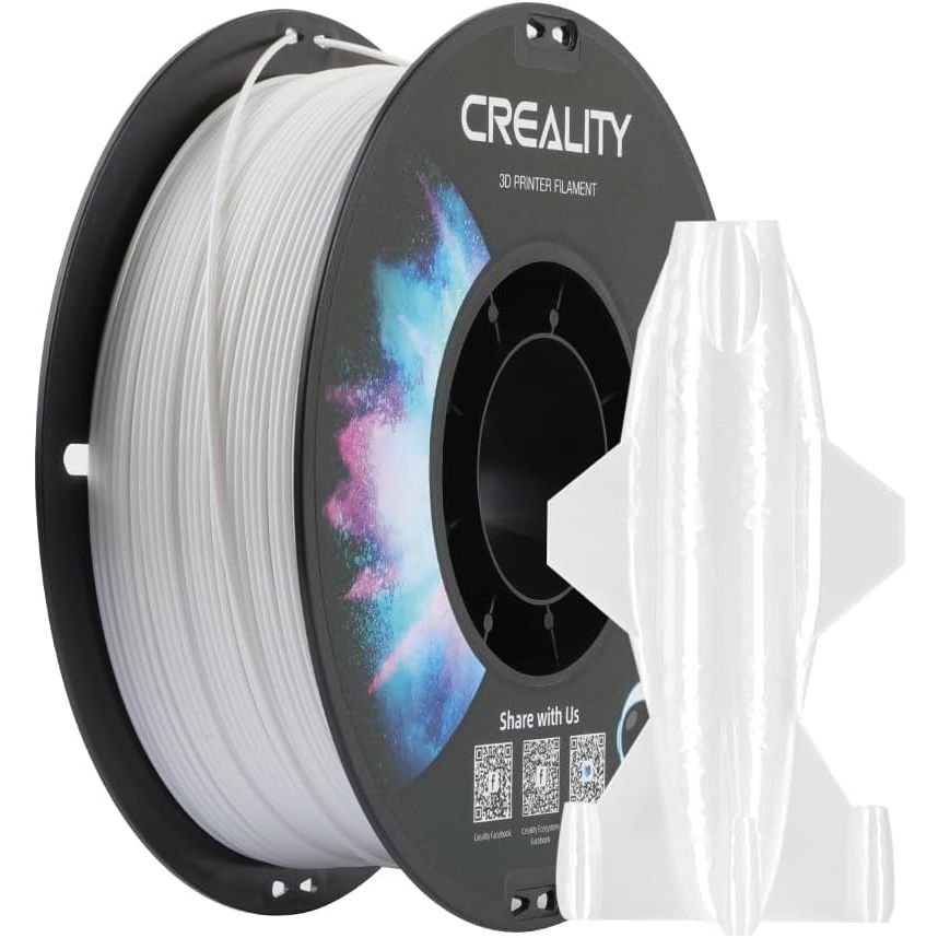 Creality PETG Filament 1.75mm, Excellent Toughness High Precision, Odorless Non-Toxic Moistureproof - White