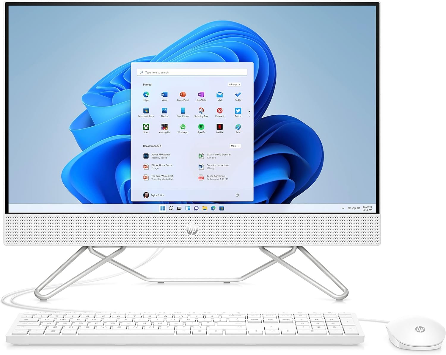 HP 24-cb1471nh 23.8" AIO - Core i5-1235U - 8GB RAM - 512GB SSD - Shared - WIN 10 PRO K(Starry White)