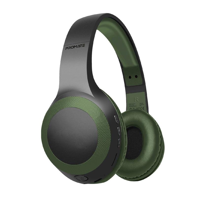 Promate LaBoca Deep Bass Over-Ear Wireless Headphone - Green
