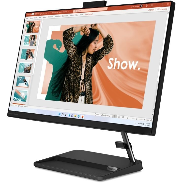 Lenovo IdeaCentre AIO 3 24IAP7 23.8" All-in-One - Core i5-12450H - 8GB RAM - 512GB SSD - Shared - WIN 10 PRO K - Black