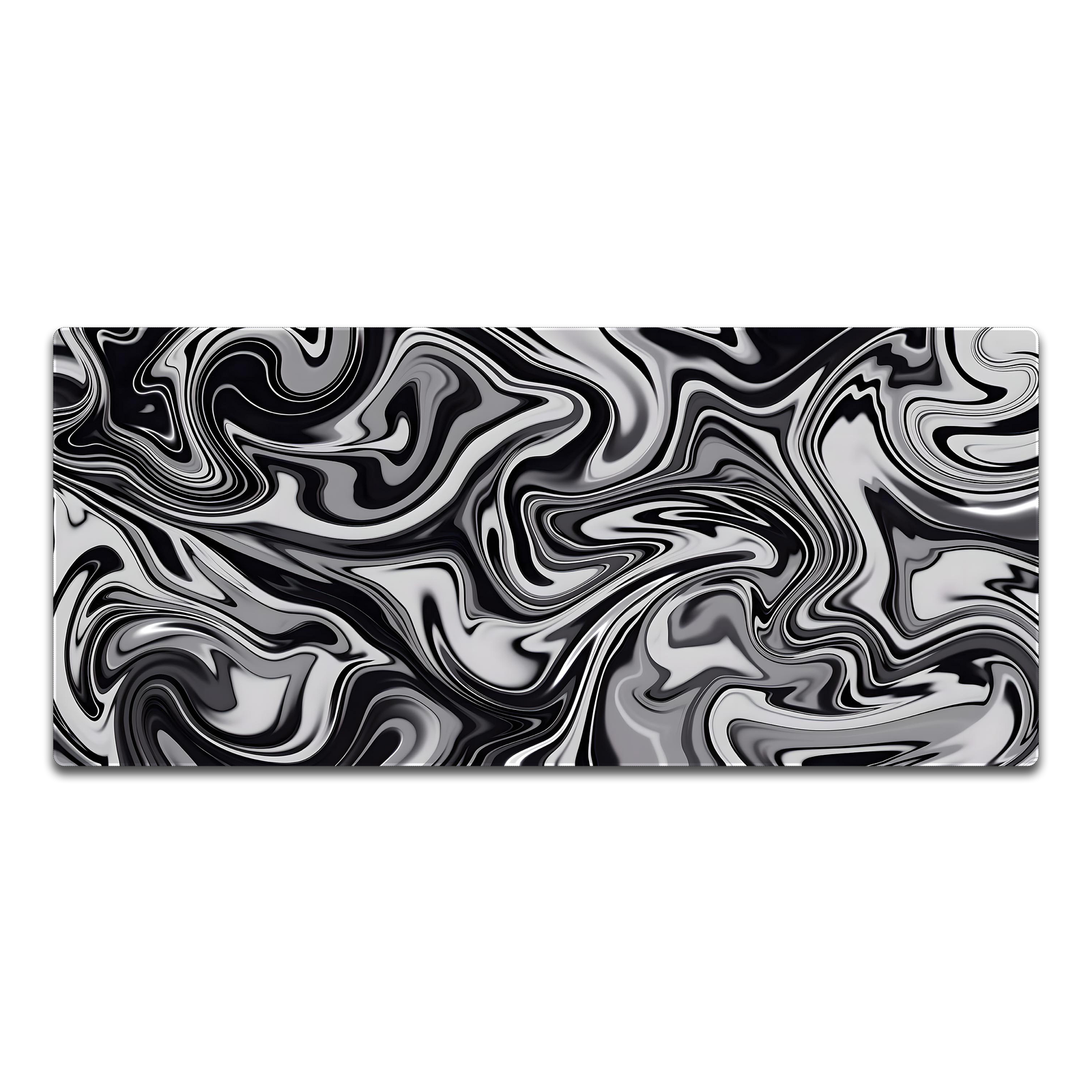 Liquid Black And White Mousepad