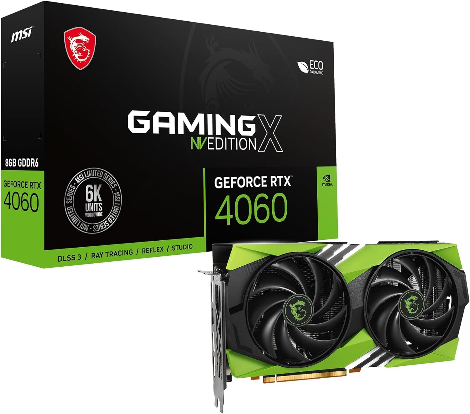 MSI GeForce RTX 4060 GAMING X NV EDITION 8G VGA Card