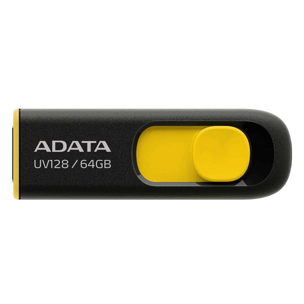 ADATA UV128 USB 3.2 Flash Drive - 64GB / Yellow