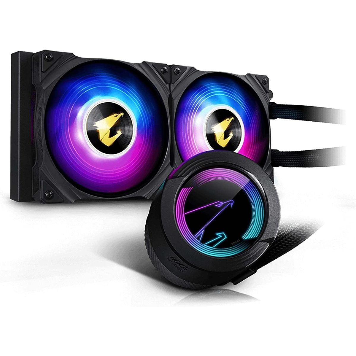 AORUS WATERFORCE 240 AIO Liquid CPU Cooler - 2x120mm ARGB Fans