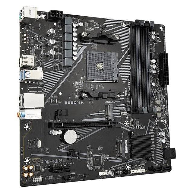 Gigabyte B550M-K AMD Ryzen 5000 MotherboardGigabyte B550M-K AMD Ryzen 5000 Motherboard