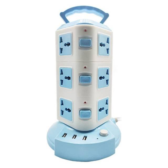 Multifunctional Vertical 12 Outlets and 3 USB 2500W (3 Layers)Multifunctional Vertical 12 Outlets and 3 USB 2500W (3 Layers)
