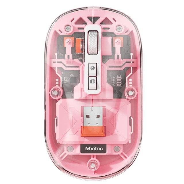 Meetion BTM005 Wireless [2.4G+BT] Mouse (Pink)Meetion BTM005 Wireless [2.4G+BT] Mouse (Pink)