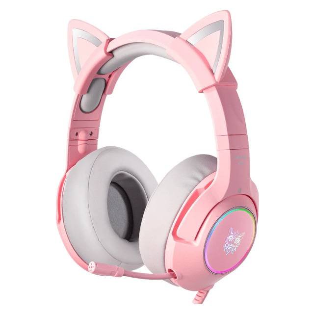 Onikuma K9 Cat Ear Gaming Headphone (Pink)Onikuma K9 Cat Ear Gaming Headphone (Pink)