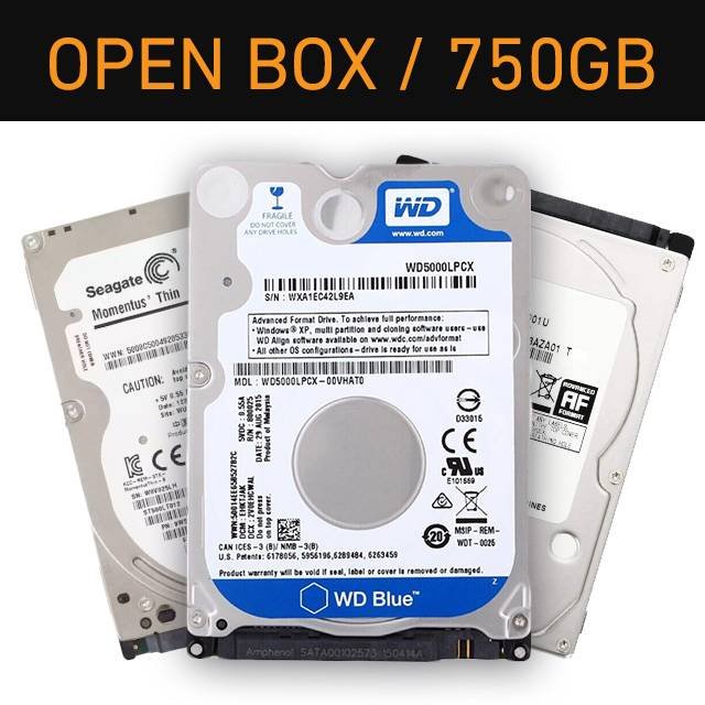 2.5” SATA 750GB HDD : WD - Seagate - Toshiba (Open Box)2.5” SATA 750GB HDD : WD - Seagate - Toshiba (Open Box)