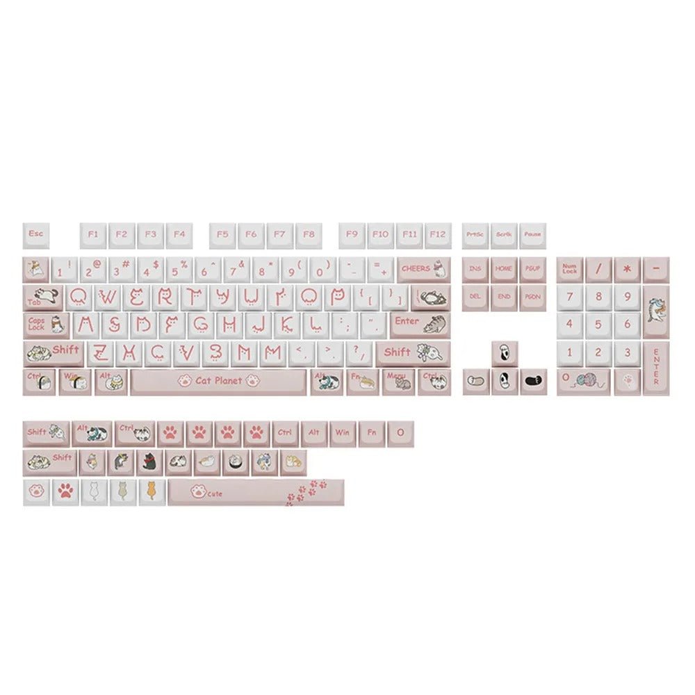 Dye Sub XDA Cat planet Keycaps
