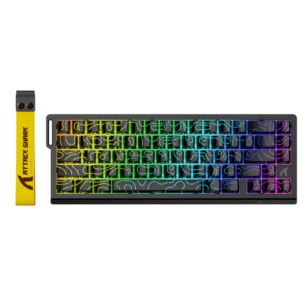 Attack Shark X68 HE 8K Magnetic Keyboard Topographic Black