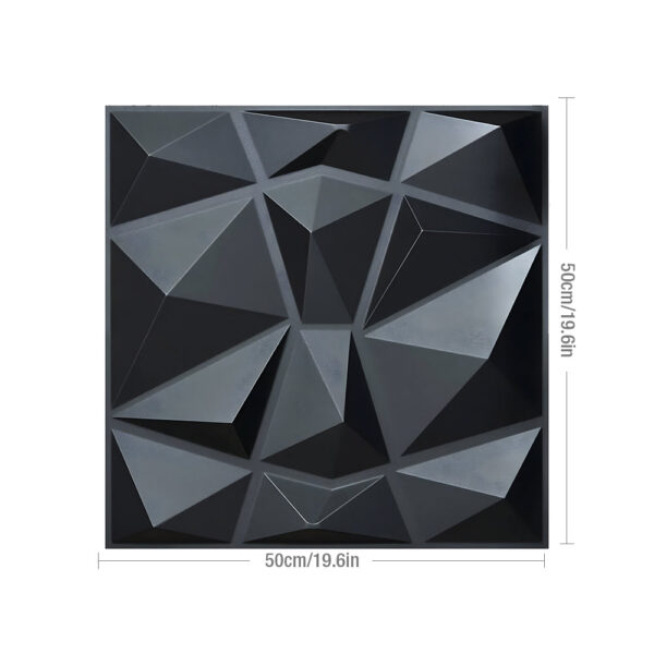 3D PVC Wall Panels Model A Black