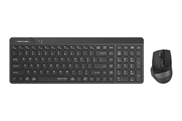 A4Tech FG2400 Air 2.4G Wireless Keyboard and Mouse Quiet Key Combo - Black