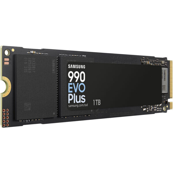 Samsung 990 EVO Plus 1TB NVMe M.2 SSD – PCIe 4.0/5.0, Up to 7,250MB/s Read, 6,300MB/s Write, DRAMless