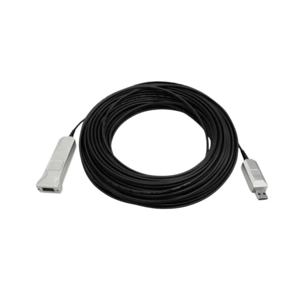 AVer 20m USB 3.1 Active Optical Extension Cable – Type-A Male to Female, Plug & Play, High-Speed 5Gbps