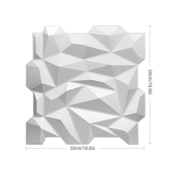3D PVC Wall Panels Model B White