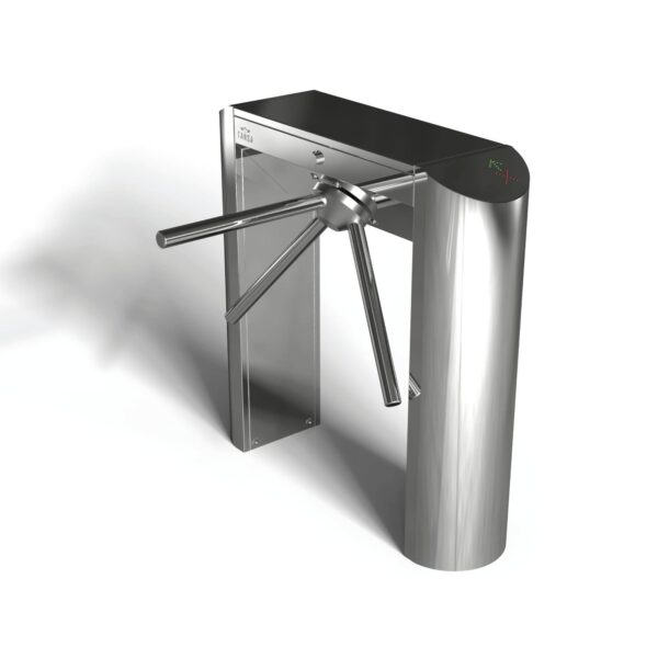 TANSA LTT 303 E Tripod Turnstile – Cylindrical Stainless Steel, Bidirectional, Fail-Safe, Emergency Drop Arm