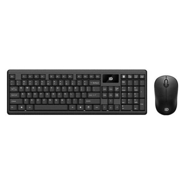 Fude 1600 Wireless Keyboard and Mouse Kit (Black)