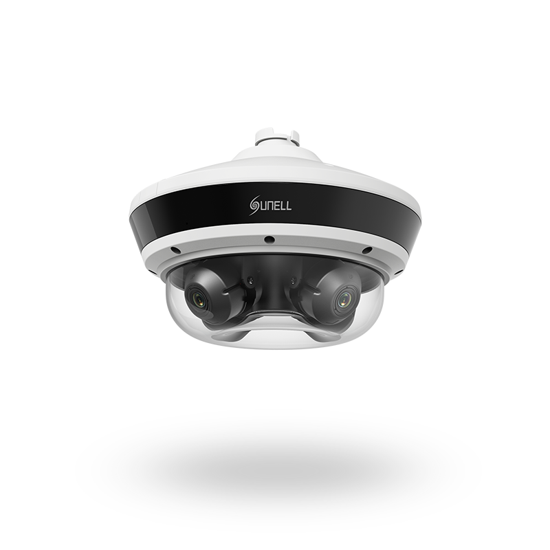 Sunell 4 × 5MP 4-Directional Multi-Sensor Network Camera with AI Detection & Motorized Lenses