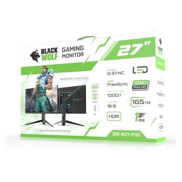 Black Wolf: Gaming Monitor 27" Full HD (New Model)