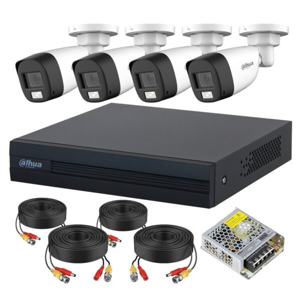 Dahua Kit 4 Cameras 5MP [HFW1500CLP-IL-A-036B-S2]