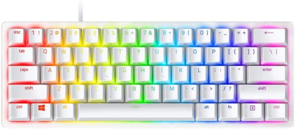 Razer Huntsman Mini - Mercury Edition - 60% Optical Gaming Keyboard (Linear Red Switch) - FRML Packaging ( En )