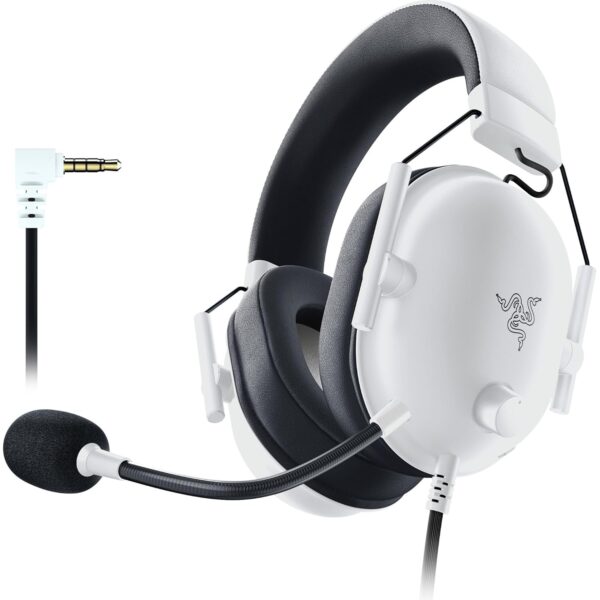 Razer BlackShark V2 X Gaming Headset: 7.1 Surround Sound - 50mm Drivers - Memory Foam Cushion - For PS4, PS5,PC (Stereo Only) Switch - 3.5mm Audio Jack - White
