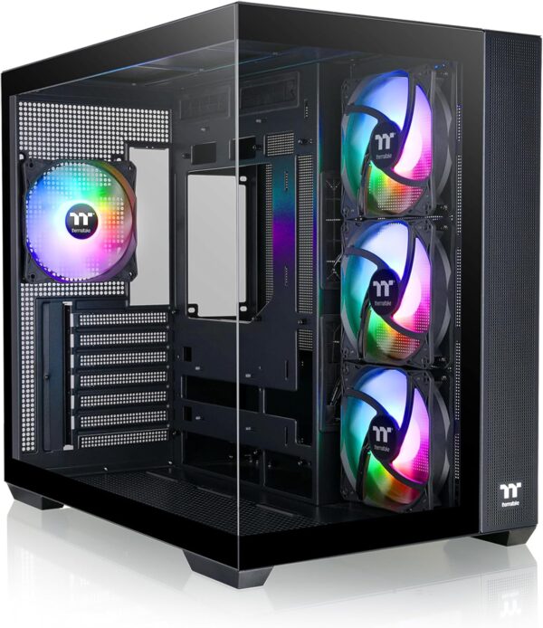Thermaltake View 380 TG ARGB ATX Case; 4x120mm ARGB Fans Included; Supports Hidden-Connector Motherboard; Front & Side Dual Tempered Glass Panel - Black