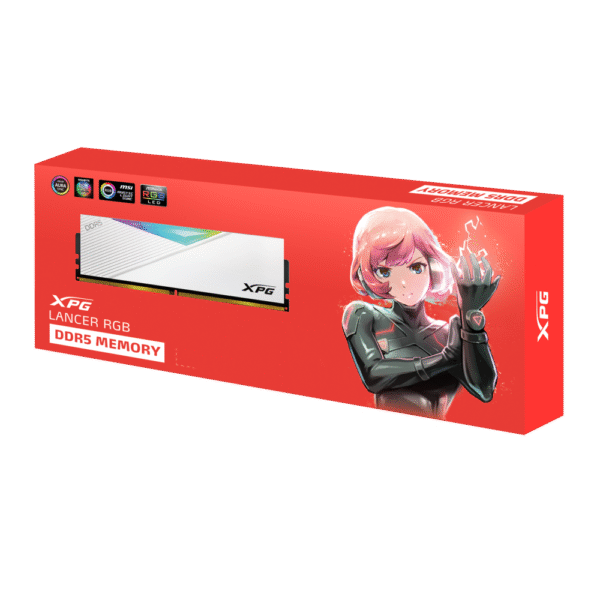 XPG LANCER RGB DDR5 - 32GB (1x 32GB) - U-DIMM - 6400MHz - White