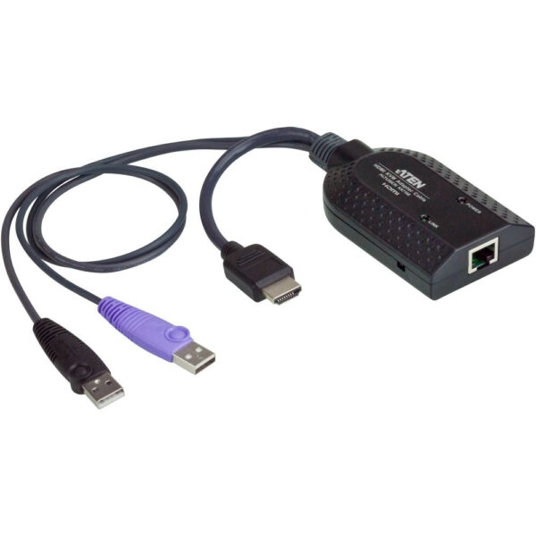ATEN KA7168 USB HDMI KVM Adapter with Smart Card Support, Virtual Media, Auto Signal Compensation, 1920x1200 Resolution