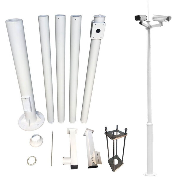 Atlantic 6M Pole for Surveillance Cameras – Heavy-Duty Steel, Weather-Resistant, Ideal for Outdoor Installations