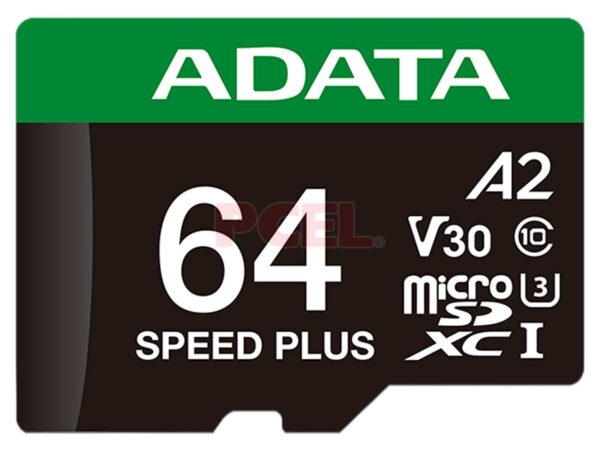 ADATA 64GB SPEED PLUS MicroSDXC UHS-I U3 de Class 10 Card