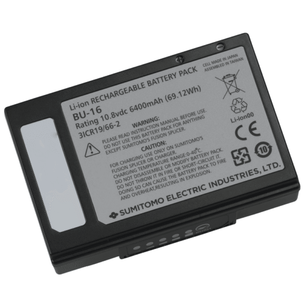 Sumitomo Electric BU-16 Lithium-ion Battery Pack - 10.8V, 6400mAh, 5-Step LED Indicator, Compatible with TYPE-72, TYPE-82, TYPE-Q102 Series