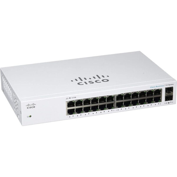 Cisco Business CBS110-24T Unmanaged Switch | 24 Port GE | 2x1G SFP Shared | Limited Lifetime Protection