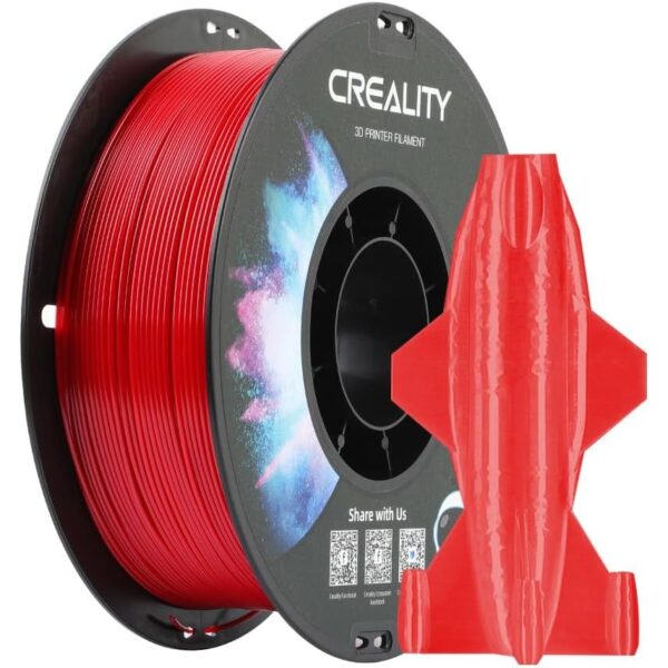 Creality PETG Filament 1.75mm, Excellent Toughness High Precision, Odorless Non-Toxic Moistureproof - Red