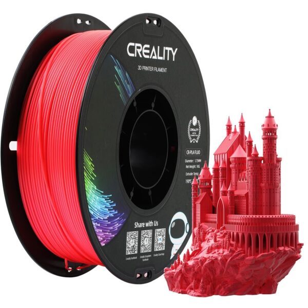 Creality PLA Filament 1.75mm, 3D Printer Filament 1kg - Fluorescent Red
