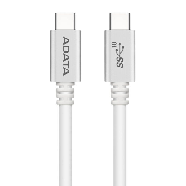 ADATA USB-C to USB-C 3.2 Gen 2 Aluminum Cable - 1m - White