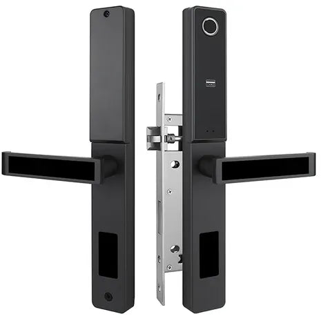 Locstar-C81 Best Patio Sliding Door Smart Locks With Handle Ttlock Bluetooth Lock Fingerprint iron Door Lock