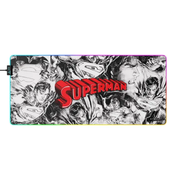 Cybeart Superman Jim Lee Gaming Mouse Pad – Official DC Licensed, Micro-Woven Cloth, Spill-Proof, XXL 900x400mm, 4mm Thick