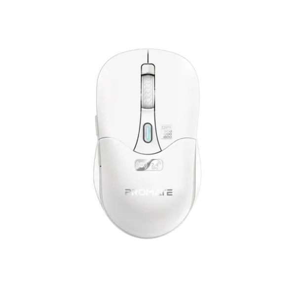 Promate Samo Dual Mode Rechargeable Wireless Mouse with BT & RF Connectivity - White